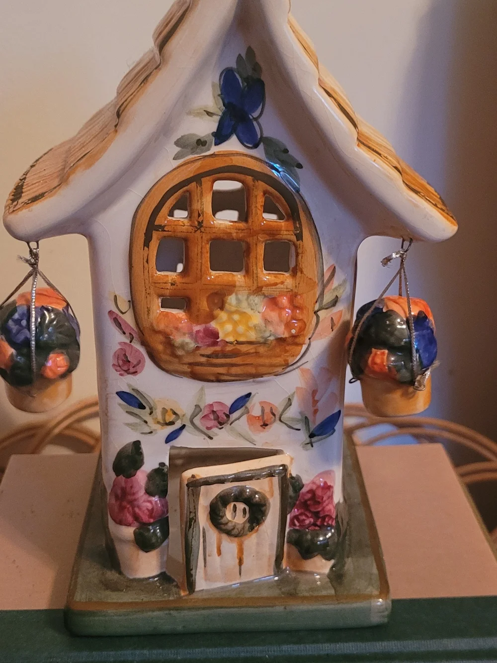 Ceramic Partylite House Tealight Luminary.